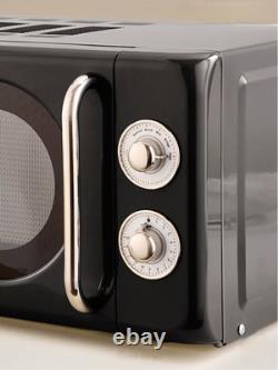 Ensemble de Cuisine Noir Rétro Élégant Vintage Bouilloire Grille-Pain Micro-ondes Essenti CADEAU Royaume-Uni