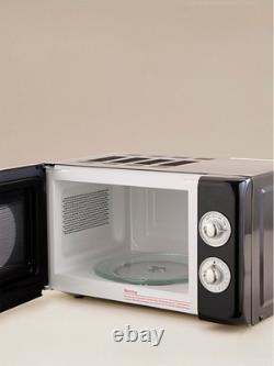 Ensemble de Cuisine Noir Rétro Élégant Vintage Bouilloire Grille-Pain Micro-ondes Essenti CADEAU Royaume-Uni