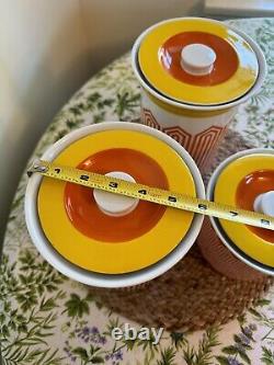 Ensemble de bocaux de cuisine Johnathan Alder Happy Chic Mod Vintage Mad Men MCM Rétro