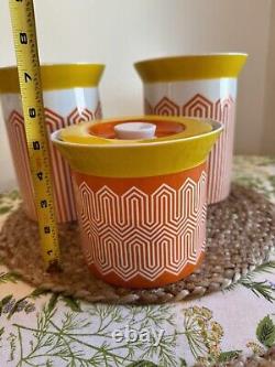 Ensemble de bocaux de cuisine Johnathan Alder Happy Chic Mod Vintage Mad Men MCM Rétro