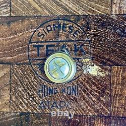 Ensemble de bocaux vintage ATAPCO en cuivre/teck fait main à Hong Kong années 1970 cuisine