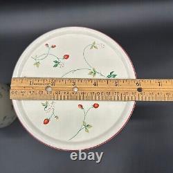 Ensemble de bocaux vintage des années 1980 Époque Corée en céramique décor de cuisine cottage fraise