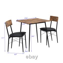 Ensemble de chaises de table à manger industriel 3/4pcs banc vintage rétro mobilier de cuisine