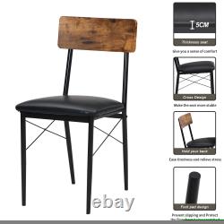 Ensemble de chaises de table à manger industriel 3/4pcs banc vintage rétro mobilier de cuisine