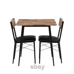Ensemble de chaises de table à manger industriel 3/4pcs banc vintage rétro mobilier de cuisine