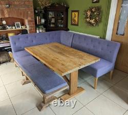 Ensemble de coin salle à manger de cuisine Barker & Stonehouse avec canapé, banc et table en bois dur