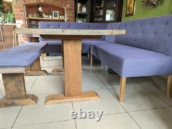 Ensemble de coin salle à manger de cuisine Barker & Stonehouse avec canapé, banc et table en bois dur