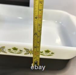 Ensemble de cuisson Vintage Fire King Meadow Green 5 pièces MCM Esthétique rétro de cuisine RARE