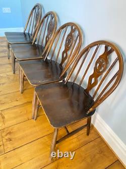 Ensemble de salle à manger MCM Ercol Fleur de Lys / Mobilier / Vintage / Rétro / Chaises / Table / Cuisine