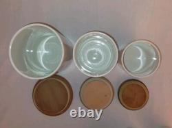 Ensemble vintage de 5 bocaux de rangement Portmeirion Oiseaux de Grande-Bretagne Ensemble vintage de 5 bocaux de rangement Portmeirion Oiseaux de Grande-Bretagne