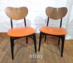 Ensemble vintage rétro de 4 chaises de salle à manger de cuisine