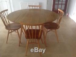 Ercol 1960 Table Et 4 Chaises