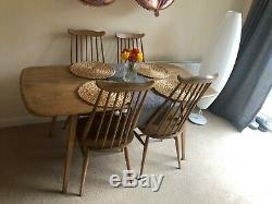 Ercol Elm Vintage Table À Manger Et 4 Chaises
