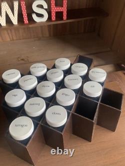 Étagère à épices murale en nid d'abeille brun MCM vintage rétro Copco Lubge-Randel