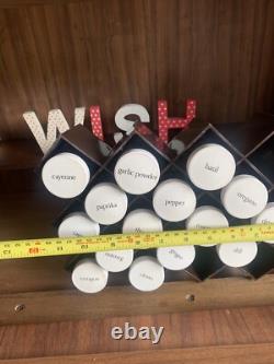 Étagère à épices murale en nid d'abeille brun MCM vintage rétro Copco Lubge-Randel