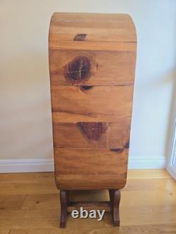Étagère à vin vintage en pin, support ovale en bois rustique pour bouteilles de vin et verres