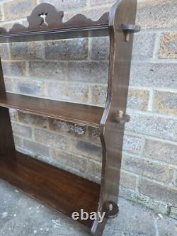 Étagères de mur en bois massif de style victorien antique Arts et Métiers pour épices