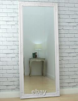 Eton Ornate X Large Full Length Vintage Wall Leaner White Mirror 157cm X 68cm