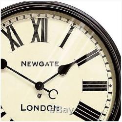 Extra Large Newgate Station Black Shabby Chic Rétro Cuisine Vintage Wall Clock