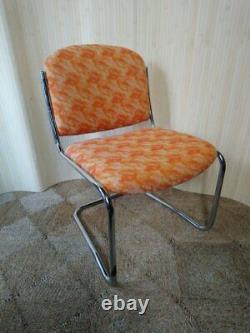 Fab Vintage Retro 1970s Chrome Cesca Style Cantilever Chaise À Manger Orange