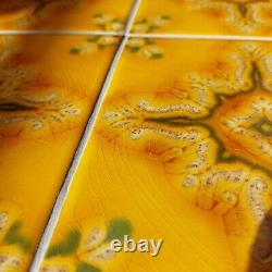 Fab Vintage Retro Handmade Petite Table Latérale Plant Stand Johnson Orange Tiled Top