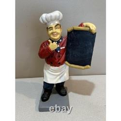 Figurine de chef boulanger vintage, tableau noir, décoration rétro de cuisine et restaurant, années 1980, 13