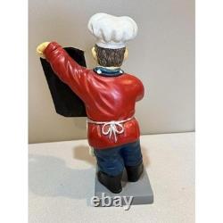 Figurine de chef boulanger vintage, tableau noir, décoration rétro de cuisine et restaurant, années 1980, 13