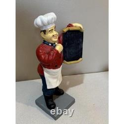 Figurine de chef boulanger vintage, tableau noir, décoration rétro de cuisine et restaurant, années 1980, 13