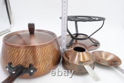 Fonds de cuisine rétro en cuivre Vintage Wagner Allemagne de l'Ouest avec recette de pot à fondue