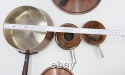 Fonds de cuisine rétro en cuivre Vintage Wagner Allemagne de l'Ouest avec recette de pot à fondue