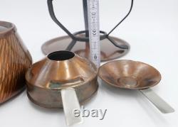 Fonds de cuisine rétro en cuivre Vintage Wagner Allemagne de l'Ouest avec recette de pot à fondue
