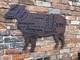 Grand Agneau Panneau Métal Rouillé Maison Bbq Cuisine Boucherie Découpes Viande Boutique Cuisine Manger