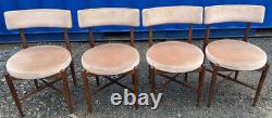 G Plan Fresco 4 chaises par VB Wilkins années 1970 vintage rétro milieu de siècle livraison