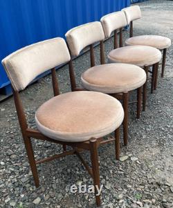G Plan Fresco 4 chaises par VB Wilkins années 1970 vintage rétro milieu de siècle livraison
