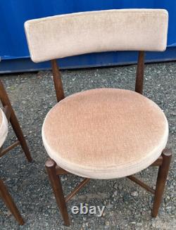 G Plan Fresco 4 chaises par VB Wilkins années 1970 vintage rétro milieu de siècle livraison