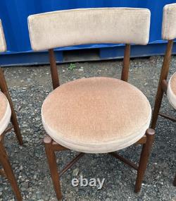 G Plan Fresco 4 chaises par VB Wilkins années 1970 vintage rétro milieu de siècle livraison