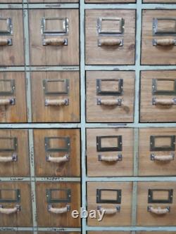 Grand Cabinet Industriel Vintage Retro Apothicaire Rustique Metal Storage Tallboy