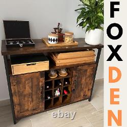 Grand meuble à boisson buffet placard buffet rangement cuisine porte-bouteilles de vin