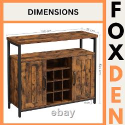 Grand meuble à boisson buffet placard buffet rangement cuisine porte-bouteilles de vin