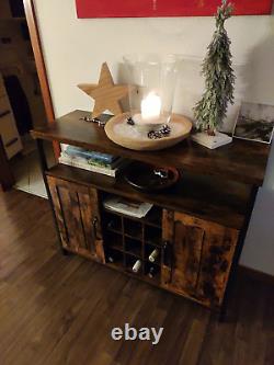 Grand meuble à boisson buffet placard buffet rangement cuisine porte-bouteilles de vin