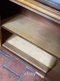 Grand vitrine en vitrine de magasin en porcelaine émaillée de style vintage du milieu du XXe siècle