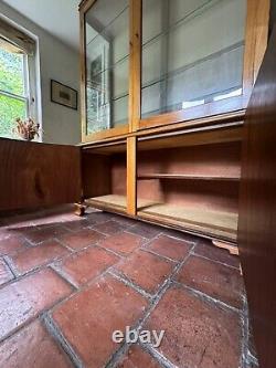 Grand vitrine en vitrine de magasin en porcelaine émaillée de style vintage du milieu du XXe siècle