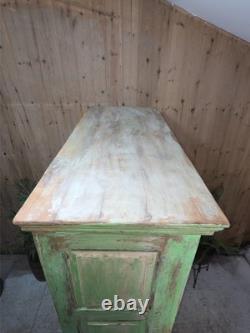 Grande armoire vintage indienne en bois massif, placard à linge de cuisine