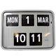 Grayson Gris Clair Rétro Flip Clock Banque Horloge Hall Calendrier Horloge G231
