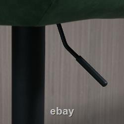 HOMCOM Ensemble de 2 Tabourets de Bar, Chaises de Bar Réglables Pivotantes à 360° pour Cuisine Vert