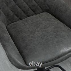 HOMCOM Ensemble de 2 Tabourets de Bar, Chaises de Bar Réglables à 360° pour Cuisine Gris