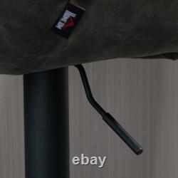 HOMCOM Ensemble de 2 Tabourets de Bar, Chaises de Bar Réglables à 360° pour Cuisine Gris