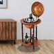 Homcom Globe Drink Cabinet Mini Bar Movable Double Deck Wine Bottle Stand