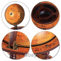 Homcom Globe Drink Cabinet Mini Bar Movable Double Deck Wine Bottle Stand