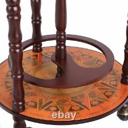 Homcom Globe Drink Cabinet Mini Bar Movable Double Deck Wine Bottle Stand